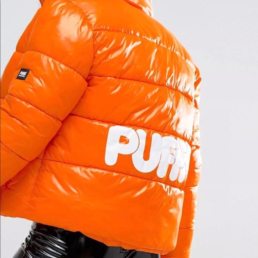 Puffa coat orange